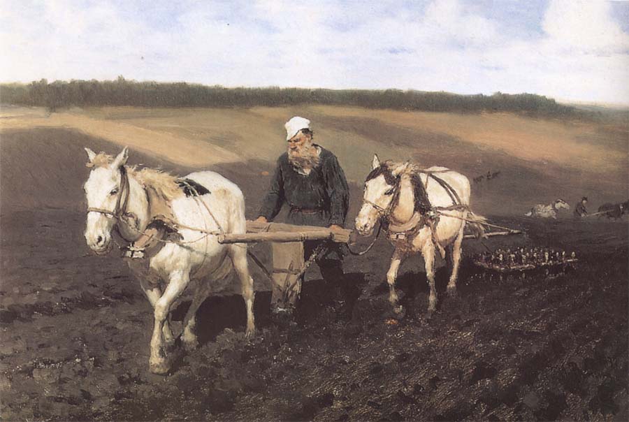 A Ploughman,Leo Tolstoy Ploughing